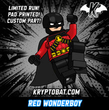 Load image into Gallery viewer, Red Wonderboy Custom LEGO Minifigure (pad printed)