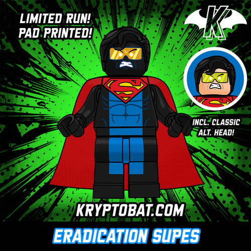 Eradication Supes Custom LEGO Minifigure (pad printed)