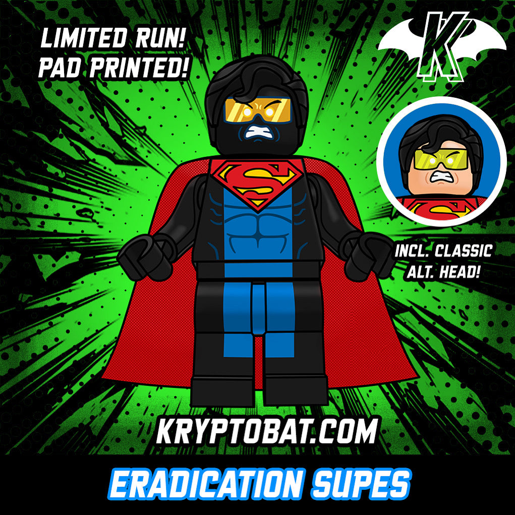 Eradication Supes Custom LEGO Minifigure (pad printed)
