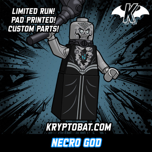 Black Lantern Necro God Custom LEGO Minifigure (pad printed)