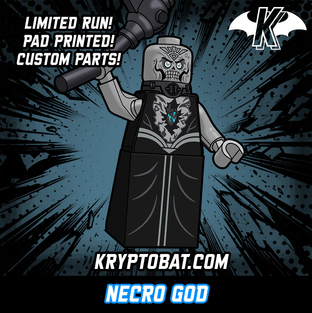 Black Lantern Necro God Custom LEGO Minifigure (pad printed)