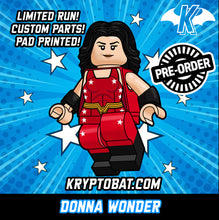 Load image into Gallery viewer, SECOND RUN: *PRE-ORDER* Donna Wonder LEGO Minifigure (pad printed)