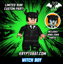 Load image into Gallery viewer, Witch Boy Custom LEGO Minifigure (custom part)